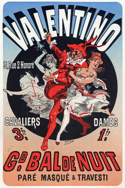 Плакат Valentino, Masquerade Ball in Paris