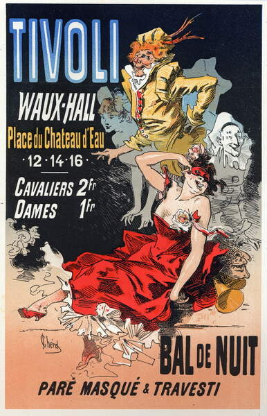 Наклейка Masquerade ball at the Tivoli Waux Hall, Paris