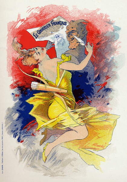Принти на полотні The newspaper Le Courrier Francais