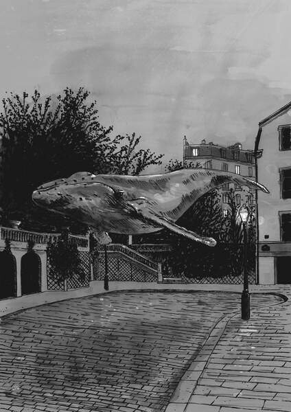 Плакат A whale in Paris, 2020