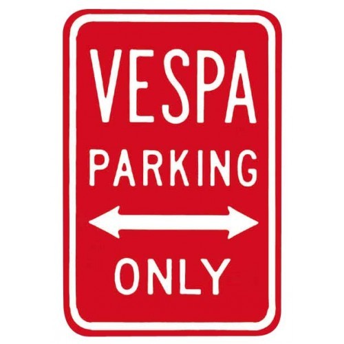 Μεταλλική πινακίδα VESPA PARKING ONLY