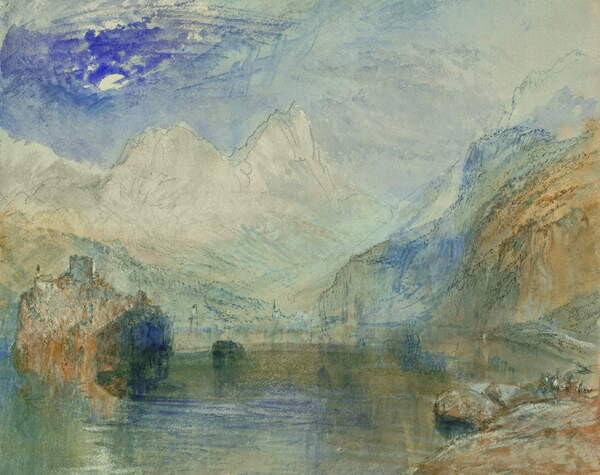 Принти на полотні The Lauerzersee with Schwyz and the Mythen