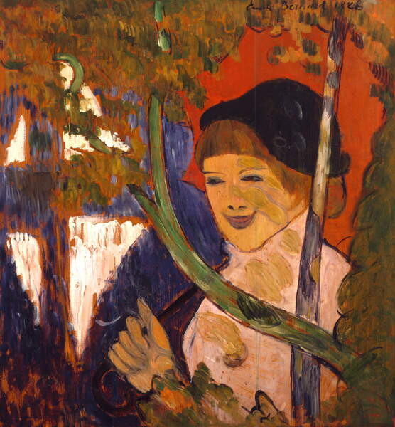 Плакат Breton Girl with a Red Umbrella, 1888