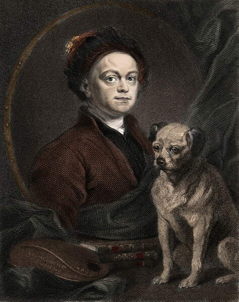Плакат Portrait of William Hogarth, 1697-1764, English artist