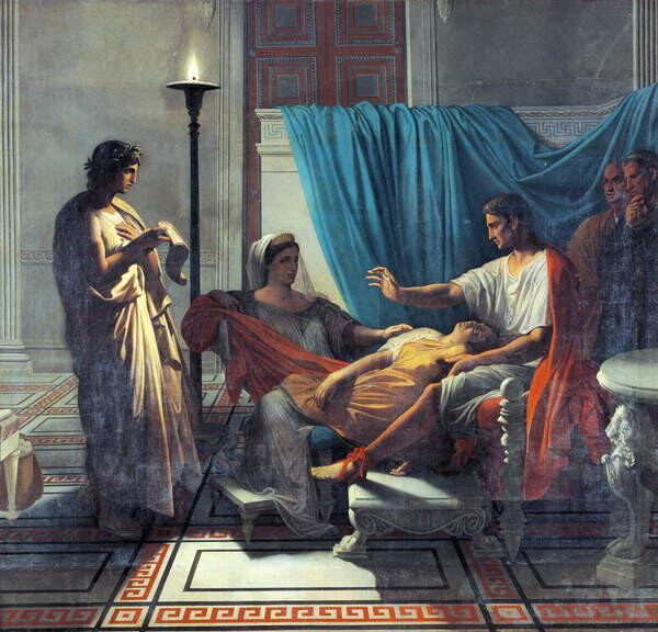 Наклейка Virgil Reading Aeneid to Augustus, Octavia, and Livia