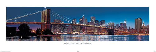 Плакат New York - Brooklyn bridge