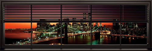 Плакат New York - windows blinds