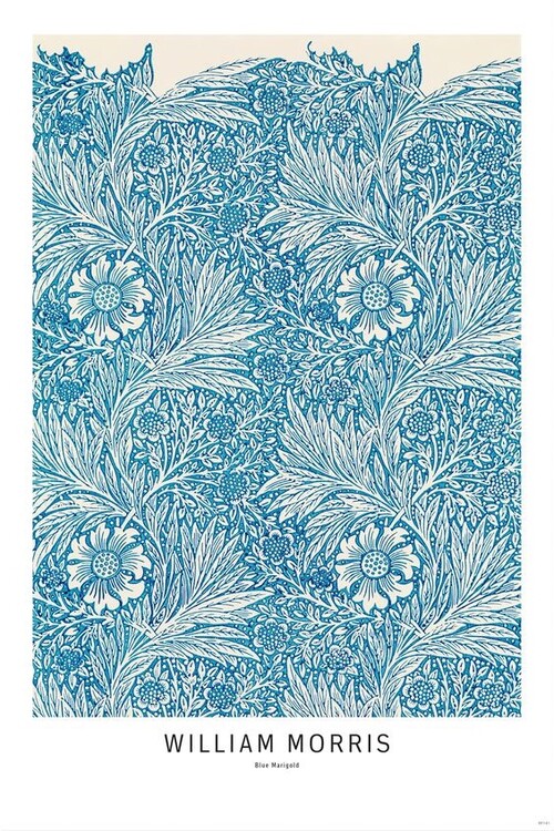 Плакат William Morris - Blue Marigold