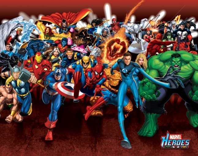 Плакат MARVEL HEROES - attack