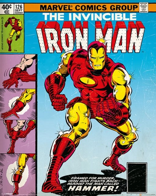Плакат MARVEL - iron man cover