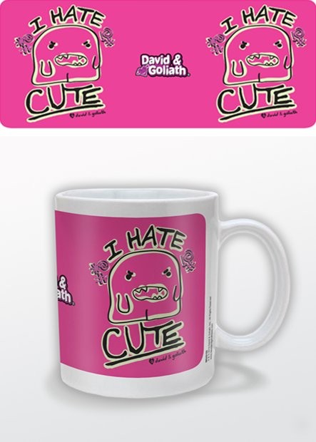 Caneca Humor - I Hate Cute, David & Goliath