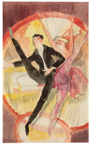 Наклейка In Vaudeville: Two Dancers, 1920