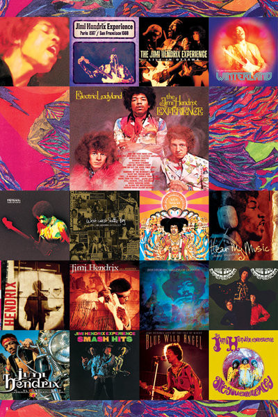 Плакат Jimi Hendrix - album covers