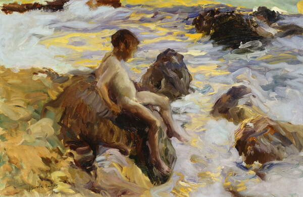 Плакат Boy in the Breakers, Javea, 1900