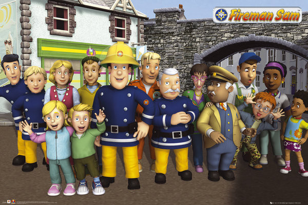Poster FIREMAN SAM - cast