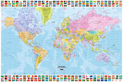 Poster World Map - Political