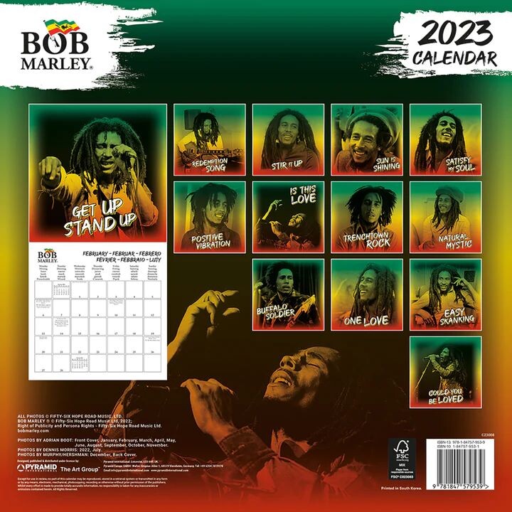 Calendar 2024 Bob Marley