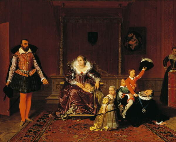 Плакат 555931 Henry IV surprised by the Spanish Ambassador