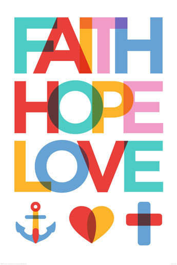 Плакат Faith hope love