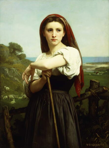 Плакат Young Shepherdess; Jeune Bergere, 1868