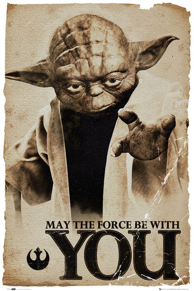 Плакат STAR WARS - yoda may the force
