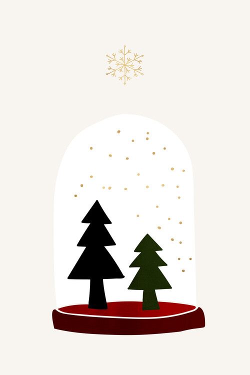 Poster Dancing Snowflakes