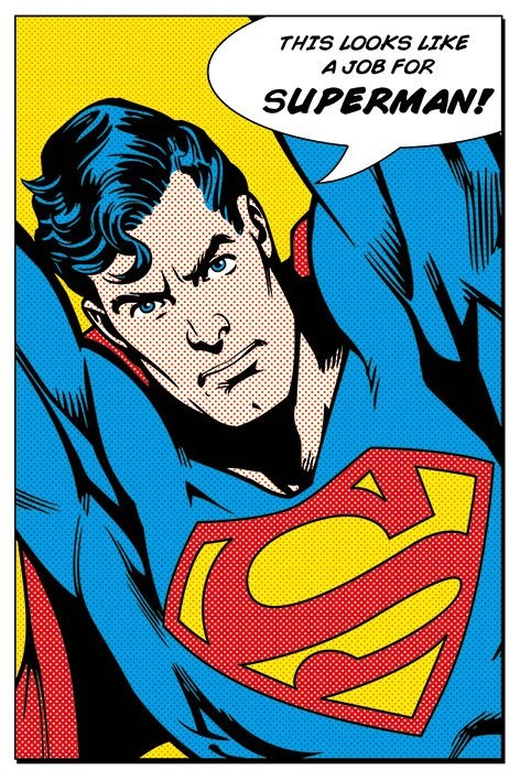Плакат SUPERMAN - looks like a job for