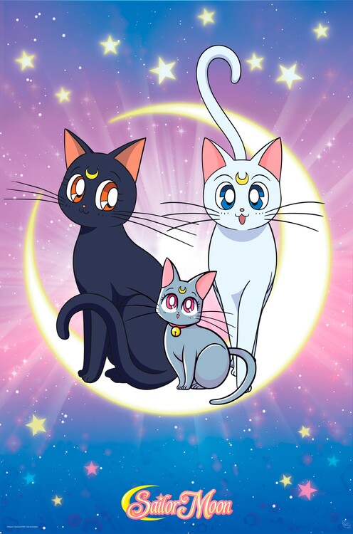 Плакат Sailor Moon - Luna, Artemis & Diana