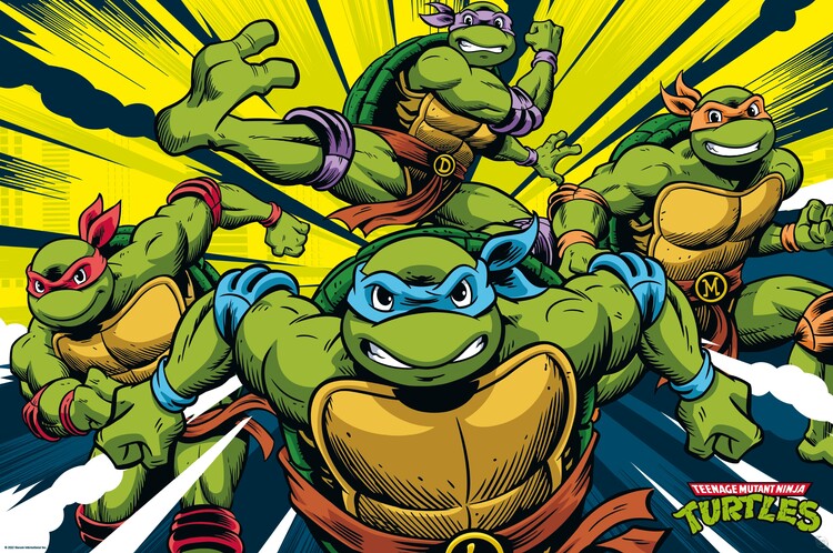 Плакат Teenage Mutant Ninja Turtles - Turtles in Action