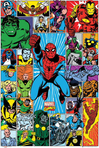Плакат MARVEL - grid