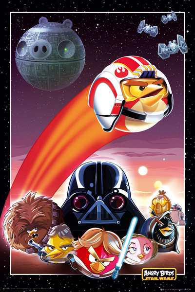 Плакат Angry birds Star Wars - collage