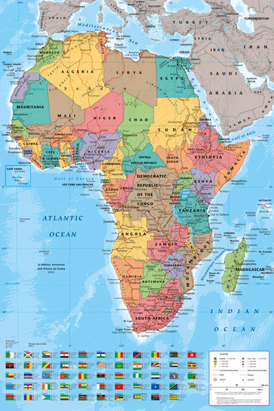 Плакат Africa map - Map of Africa