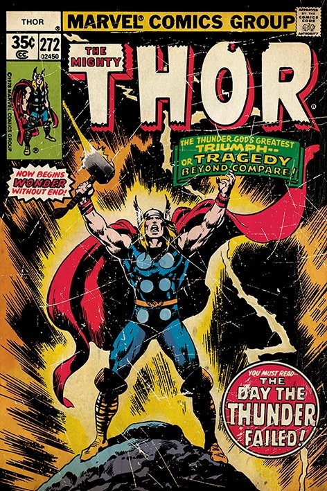 Плакат THOR - retro comic