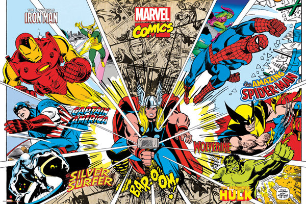 Плакат MARVEL - rays characters