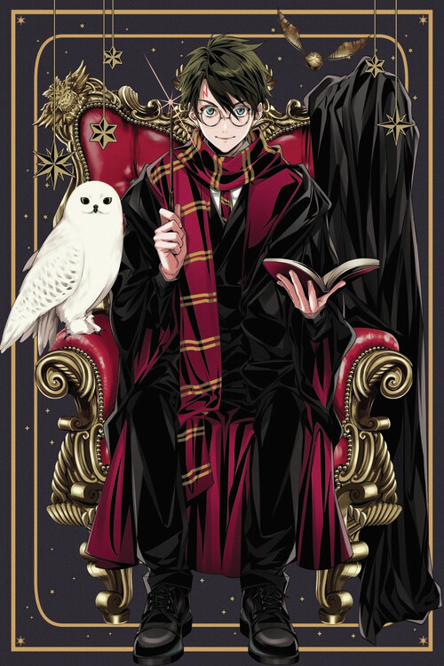 Наклейка Harry Potter - Anime style
