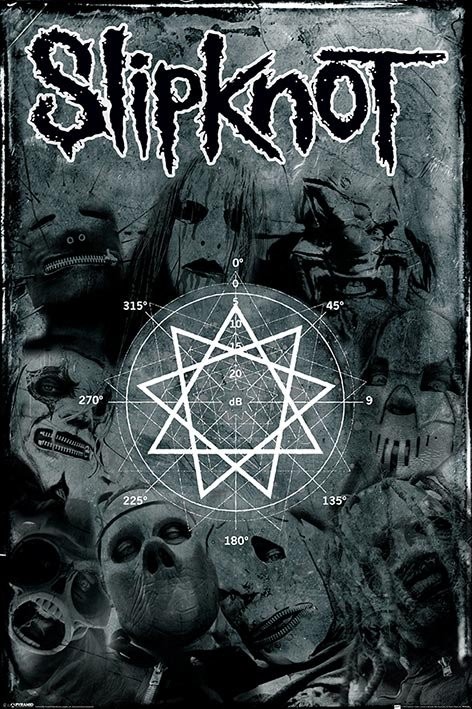 Poster Slipknot - pentagram