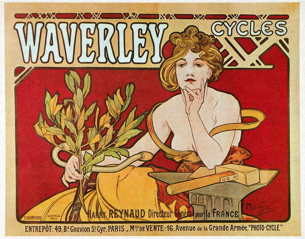 Плакат Waverley cycles, 1898