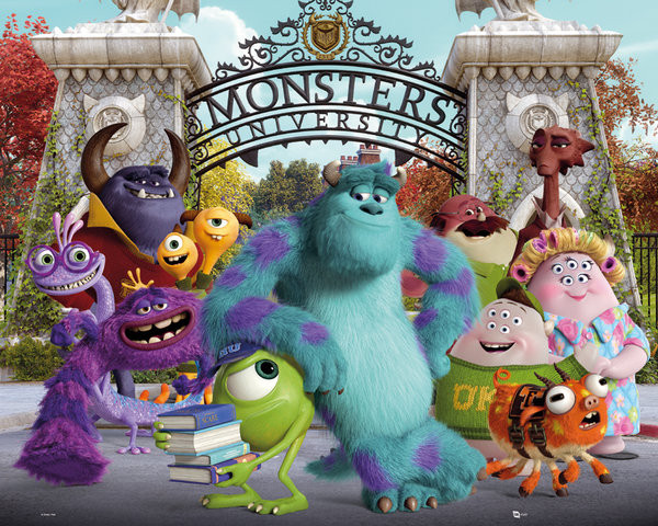 Poster MONSTERS UNIVERSITY - cast | Wall Art | 3+1 FREE | Europosters