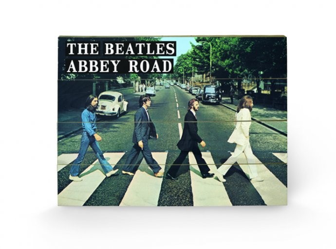 Ξύλινη τέχνη BEATLES - abbey road