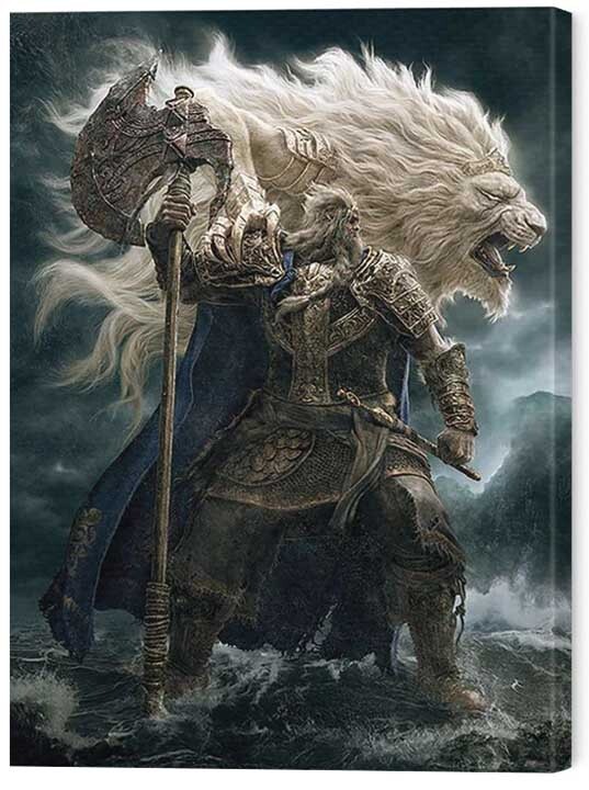 Quadro em tela Elden Ring - Lion Knight