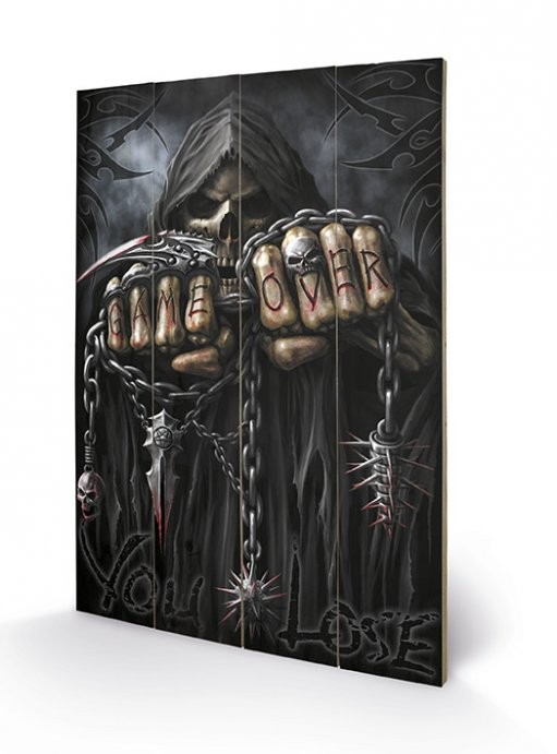 Pintura em madeira Spiral - Game Over - Reaper