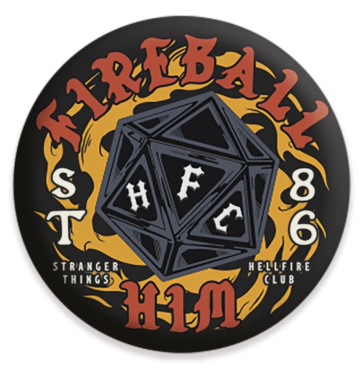 Badge Stranger Things 4 - Fireball Him