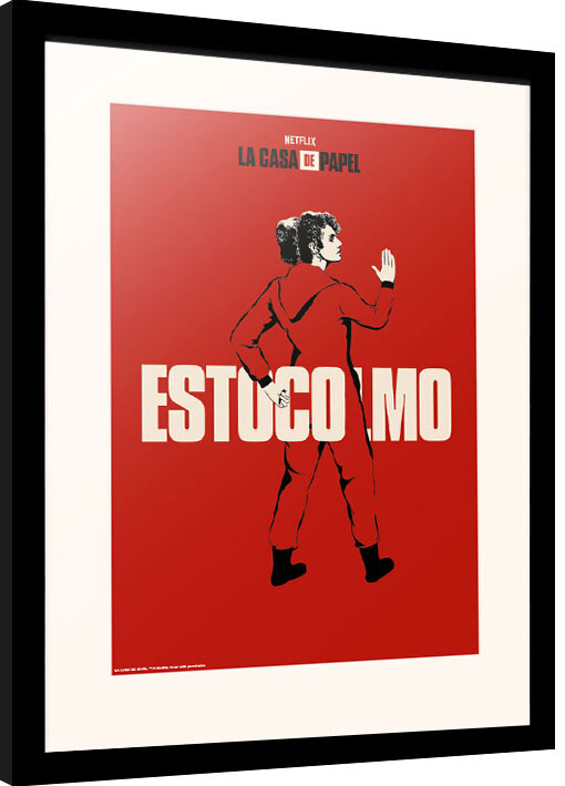 Uokvirjen plakat La Casa De Papel - Estocolmo