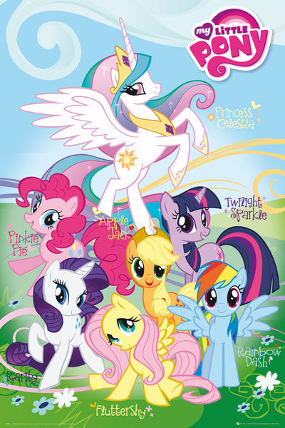 Poster MY LITTLE PONY names Wall Art 3+1 FREE Europosters