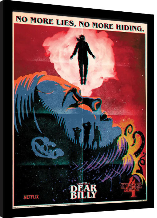 Uokvirjen plakat Stranger Things 4 - Dear Billy