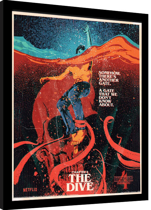 Kehystetty juliste Stranger Things 4 - The Dive