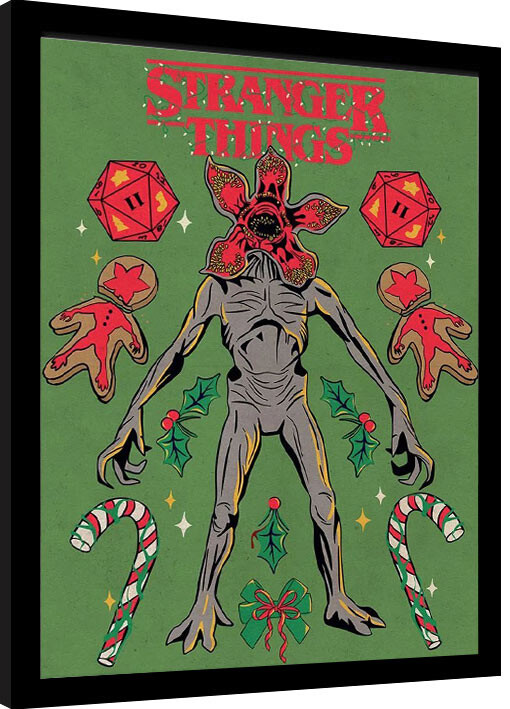 Framed poster Stranger Things 4 - Christmas Demogorgon