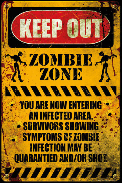 Poster Zombie - keep out