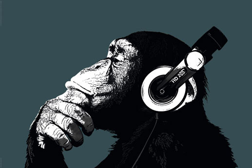 Poster The Chimp - stereo blue
