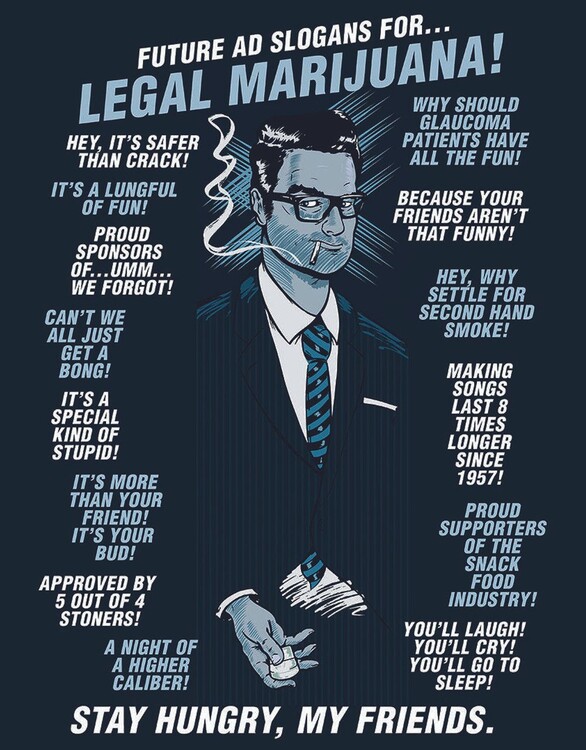 Kovinski znak Marijuana Slogans